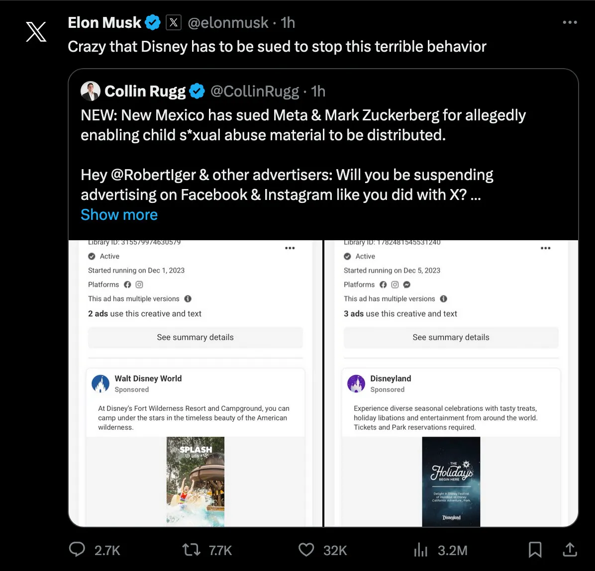 Elon directly targeting Bob Iger 4
